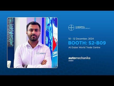 Usama Naser Chemical Engineer of #Chempol at Automechanika Dubai 2024
